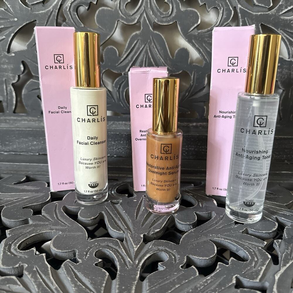 Charlís Charlis Skincare Set Cleanser Toner Overnight Serum Hydrating New